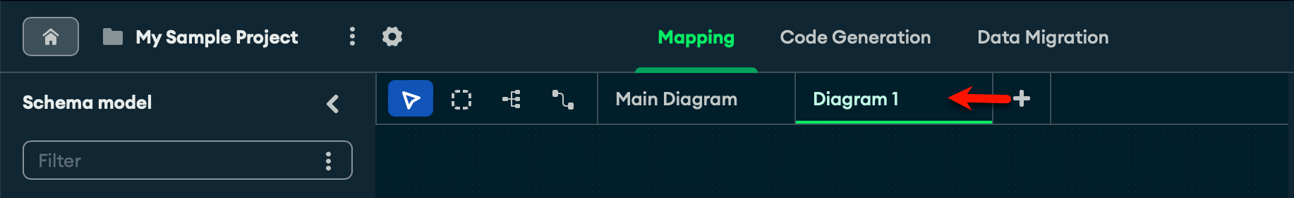 Diagram toolbar